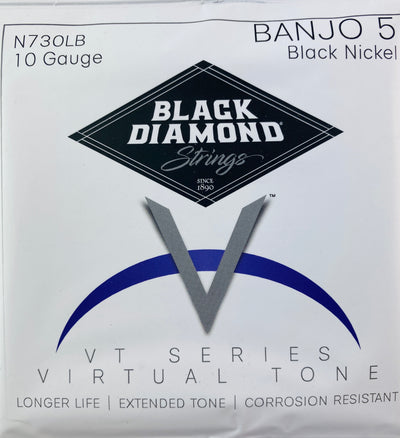 Black Diamond N730LB Light Banjo Strings - Black Coated Nickel Wound