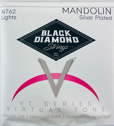 Black Diamond N762 Mandolin Strings - Silverplated Wound Loop End