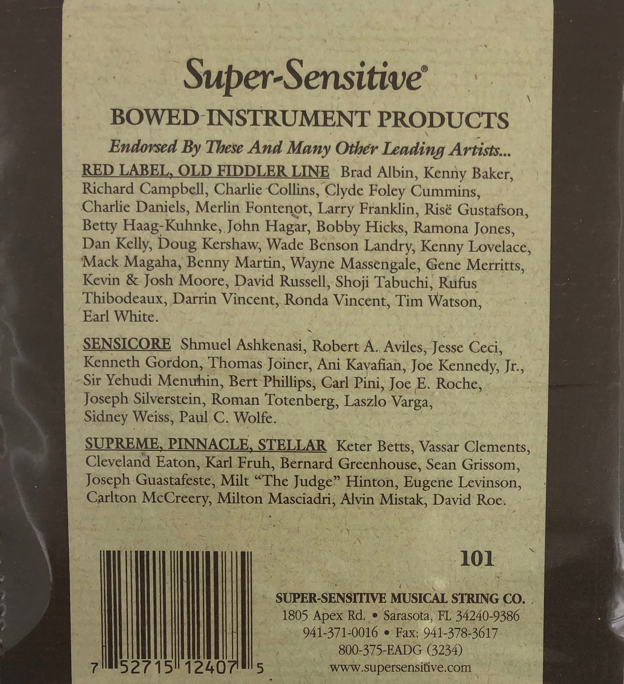 Old Fiddler SS2407-FL Flat Wound Fiddle Strings 4/4 Size