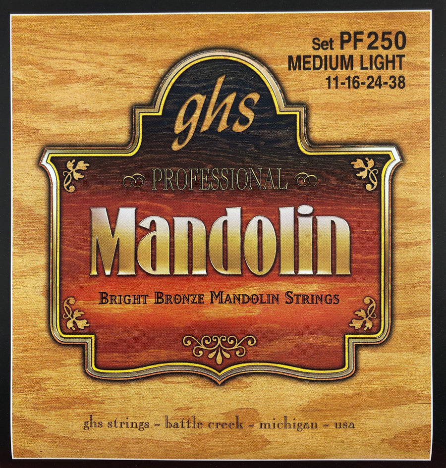 GHS PF250 Medium Light Bright Bronze Mandolin Strings