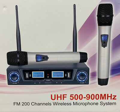 Audio SWUH-500 Rechargeable UHF Professional Wireless Dual Channel Microphone System