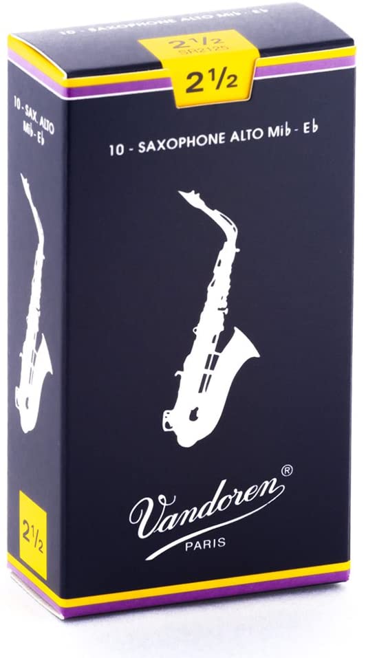 Vandoren Alto Saxophone Reeds - Box of 10 (Choose Strength)