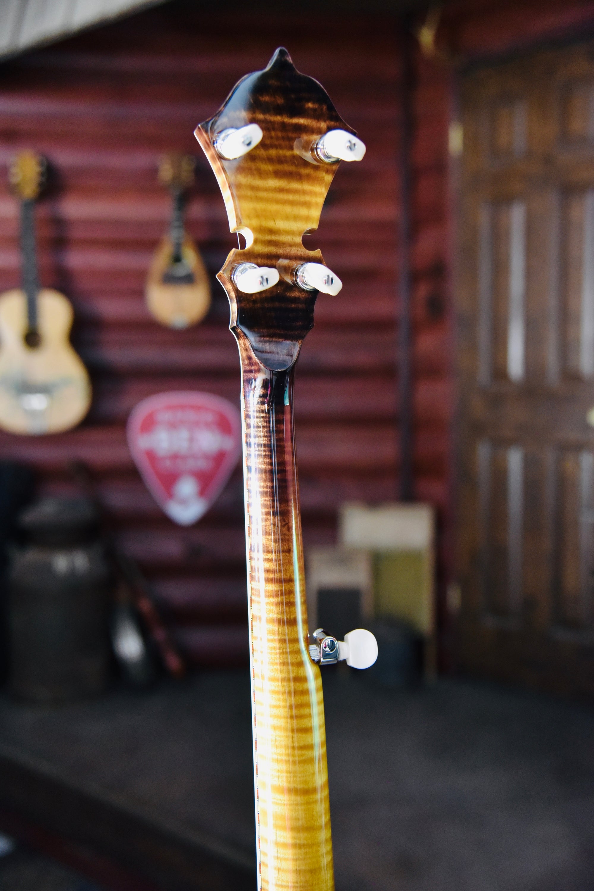 Stelling Maple Golden Cross Old Wood Rim 5-String Bluegrass Banjo with Case