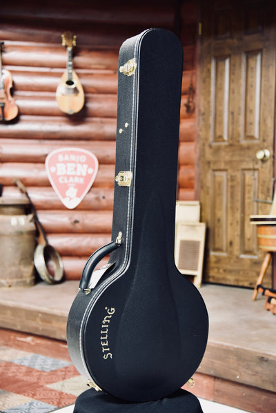 Stelling Master Flower 5-String Old Wood Rim Walnut Banjo With Case