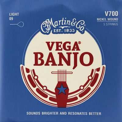 Martin & Co. V700 Vega Light Nickel Wound 5-String Banjo Strings