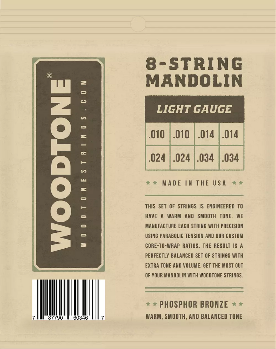 Woodtone Mandolin Signatures Phosphor Bronze Non-coated - Light
