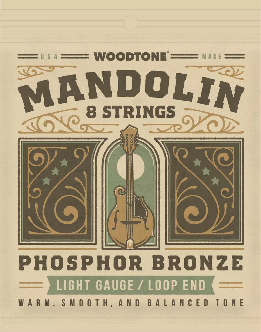Woodtone Mandolin Signatures Phosphor Bronze Non-coated - Light Strings