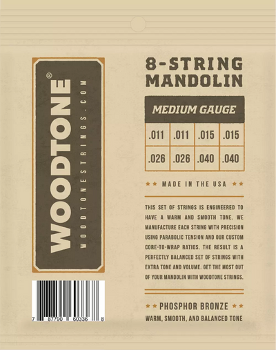 Woodtone Mandolin Signatures Phosphor Bronze Non-coated - Medium