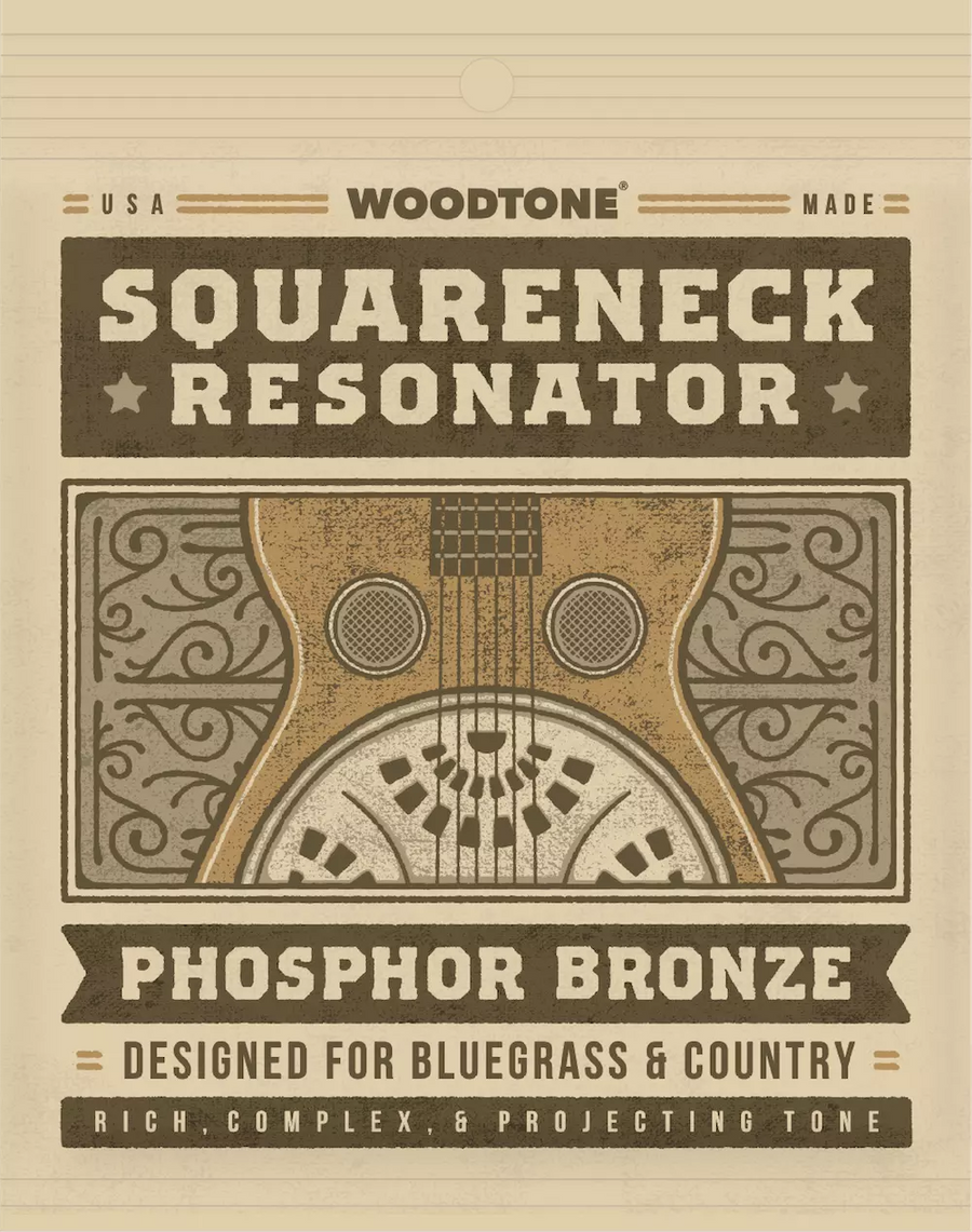 Woodtone Squareneck Resonator Strings / Gauged For Bluegrass & Country Strings