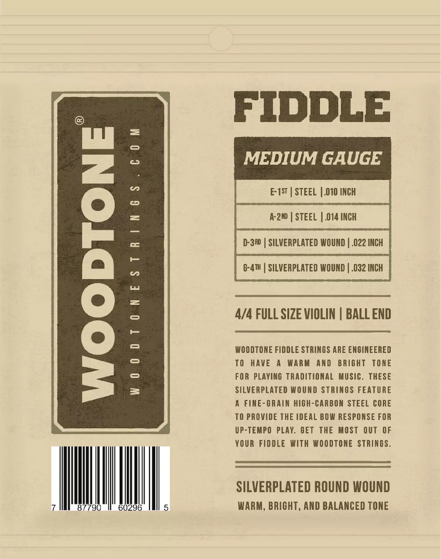 Woodtone Fiddle Signatures/ Silver-plated Round Wound Ball End Strings