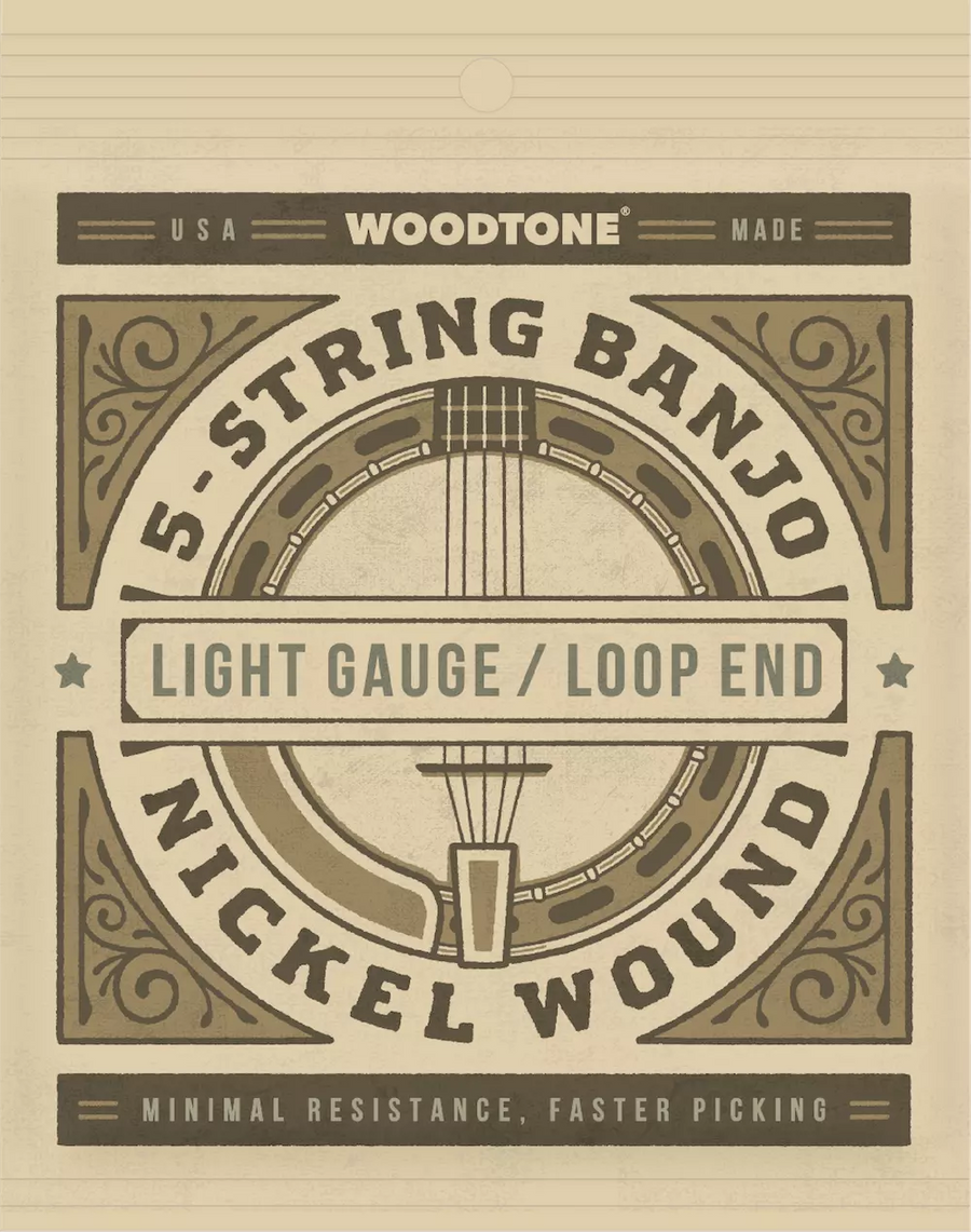 Woodtone Banjo Signatures Nickel Wound Non-coated - Light Gauge Strings