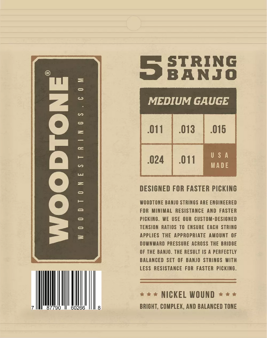 Woodtone Banjo Signatures Nickel Wound Non-coated - Medium Gauge