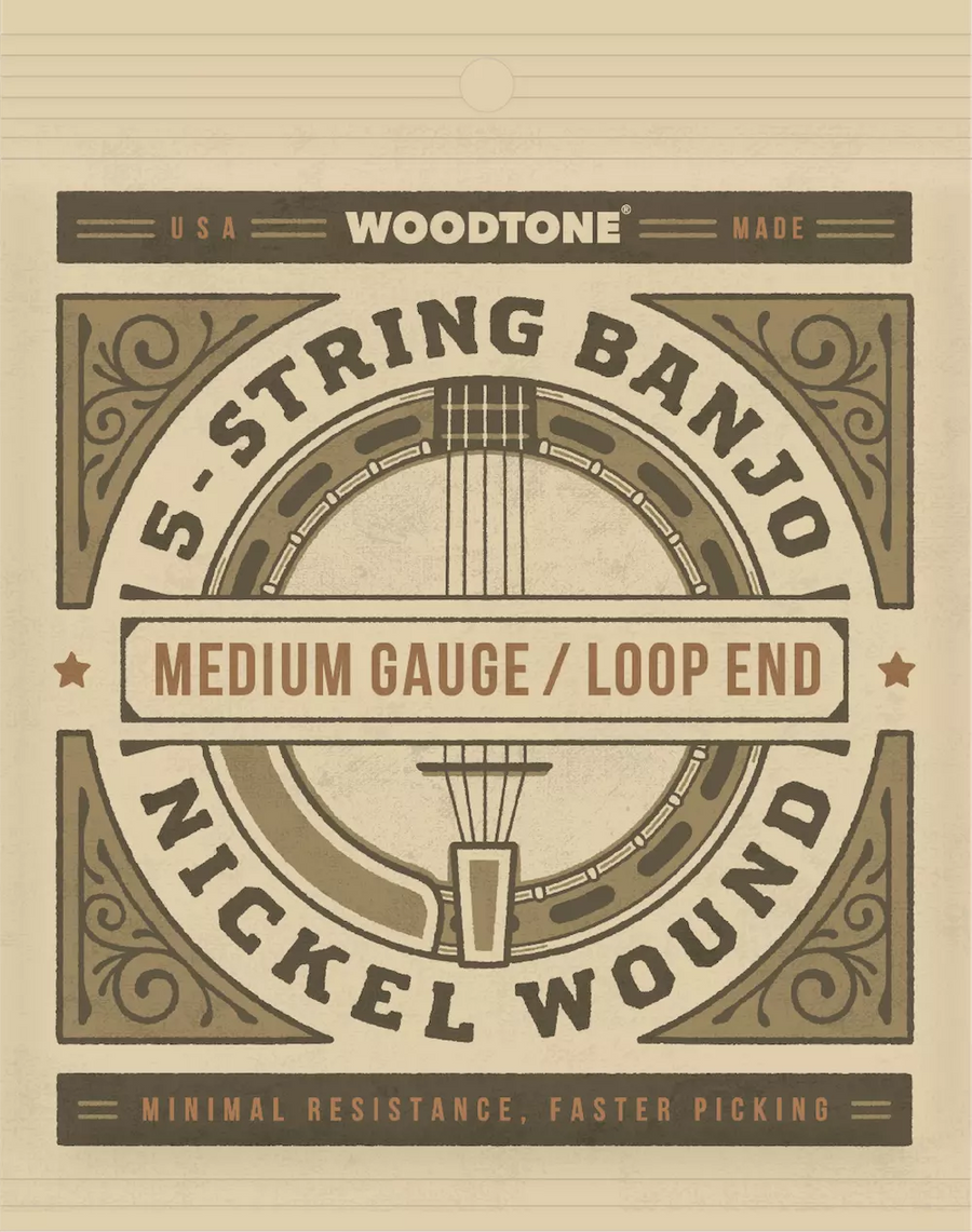 Woodtone Banjo Signatures Nickel Wound Non-coated - Medium Gauge Strings